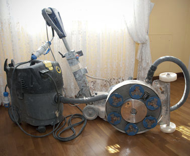 Levigatura, finitura di parquet a planetario